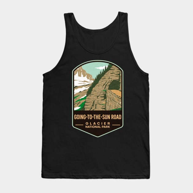 Going-To-The-Sun Road Glacier National Park Tank Top by JordanHolmes